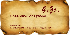 Gotthard Zsigmond névjegykártya