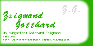 zsigmond gotthard business card